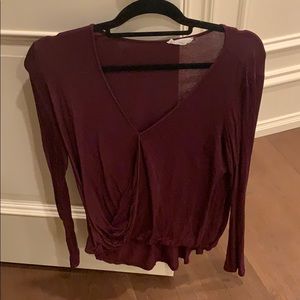 Maroon top